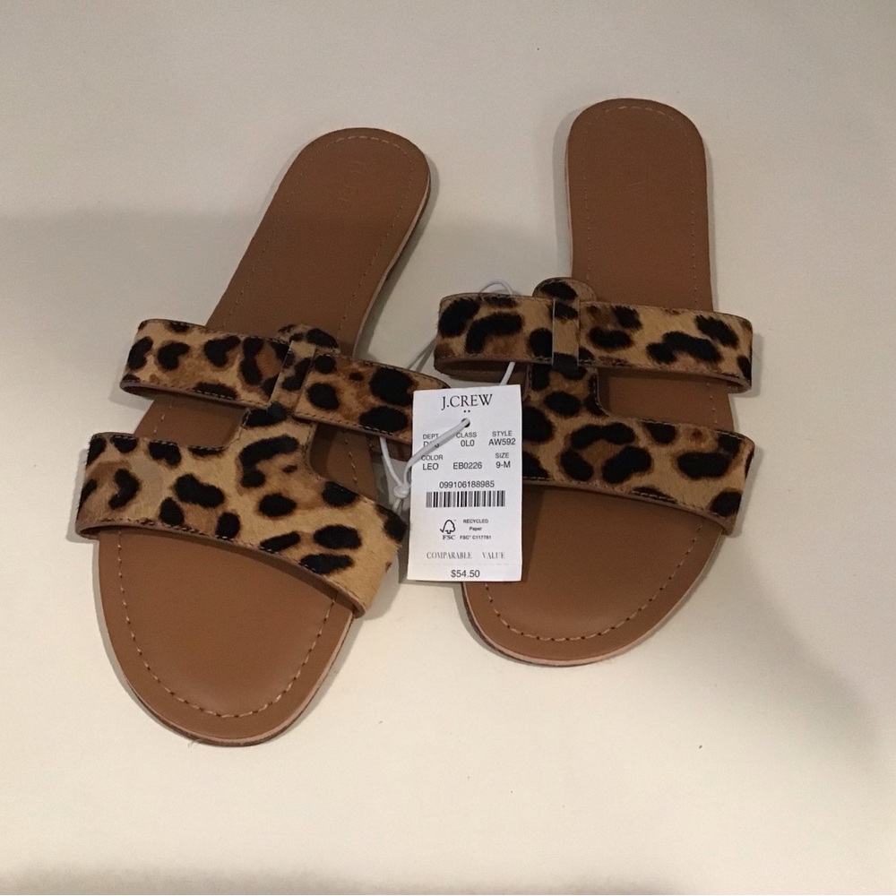 J. Crew Leopard Print Women's Sandals